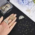 thumbnail image 3 of Juego de 80 ganchos para pendientes franceses chapados en oro de 24 quilates, 10 eslabones de araña y 60 anillas abiertas para hacer joyas., 3 of 6