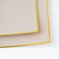 thumbnail image 4 of Balsa Circle 10 Concave Taupe 10" Square Disposable Salad Dinner Plastic Plates Gold Trim Party Events Decorations, 4 of 8