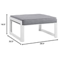 thumbnail image 2 of Modway Fortuna Modern Aluminum Patio Ottoman in White/Gray Finish, 2 of 5