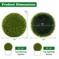 thumbnail image 3 of Costway 2 PCS 20" Faux Boxwood Balls with Sun-Protective PE Material Mimic Fluffy Leaves, 3 of 10