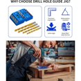 thumbnail image 5 of Aluminum 30/45/90° Angle Drill Guide Jig for Woodworking - Angled and Straight Hole Drilling with Bubble Level, 5 of 7