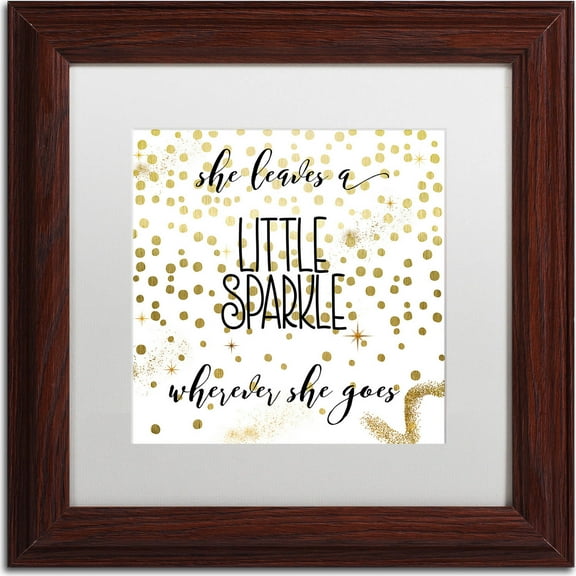Trademark Fine Art "Sparkle" Canvas Art by Color Bakery, White Matte, Wood Frame