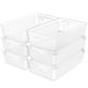 thumbnail image 1 of Organizador de cestas sencillas para el hogar, apilable, paquete de 6 unidades, transparente, 1 of 7