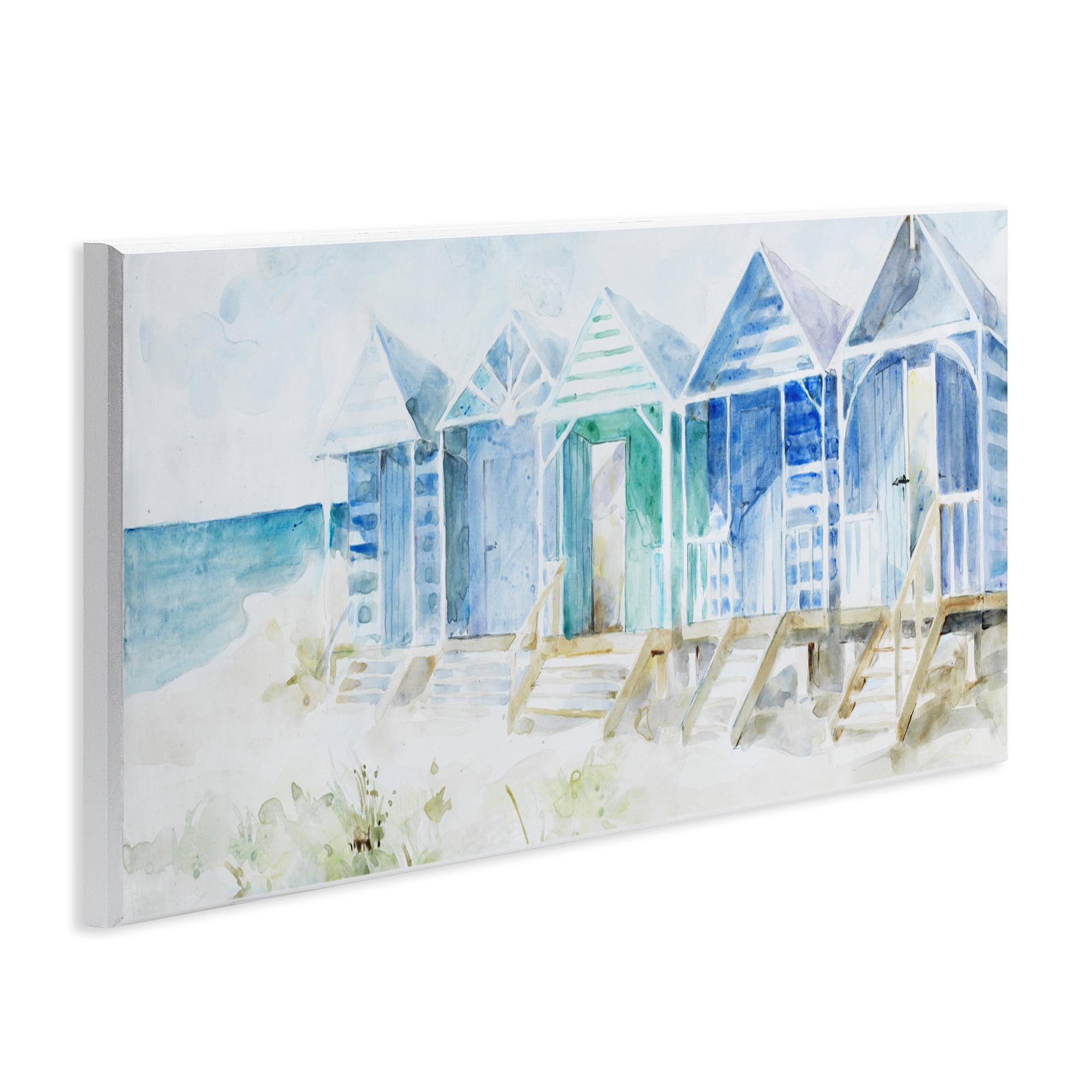 Stupell Industries Beach Cabins in a Row Wall Plaque Art, design by Lorenzo Collective
