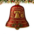 thumbnail image 7 of United States 250th Anniversary Bell Ornament, Patriotic 250th Anniversary USA Collectible, Commemorative Metal Bell for Christmas Tree Decor, Vintage Style Hanging Decoration for Indoor Outdoor Use, 7 of 7