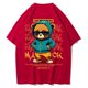 thumbnail image 1 of Camiseta de algodón con estampado de oso para hombre, Tops holgados con cuello redondo, ropa informal cómoda y transpirable de gran tamaño para mujer, 1 of 5