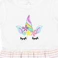 thumbnail image 4 of Inktastic Unicorn Face Girls Toddler Dress, 4 of 5