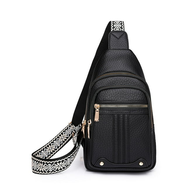 Men Messenger Bag Fashionable New Pattern Solid Color Layer Large Capacity Zipper Casual Chest Bag Shoulder Tote Bag