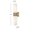 thumbnail image 4 of 55182LCB Hinkley Lighting Cotes - 10W 2 LED Large Wall Sconce-21 Inches Tall and 4.5 Inches Wide-Lacquered Brass Finish, 4 of 8