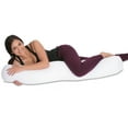 thumbnail image 6 of Living Health Products LRGMBR-White-09 Microbead Body Pillow White - Mooshi Squishy Soft Cover, 6 of 6