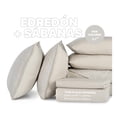thumbnail image 2 of Set de Edredón Ligero Doble Vista con Sábanas y Fundas Real Textil (Khaki/beige, Individual), 2 of 6