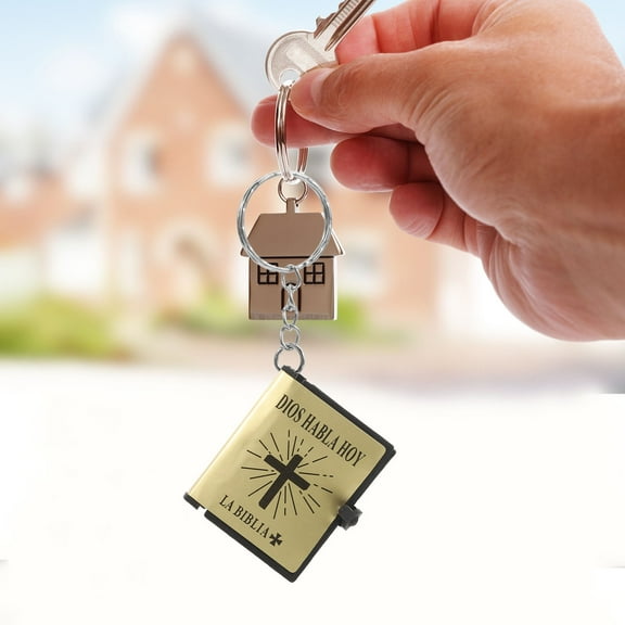 WHAMVOX  12 Pcs Tiny Keychain Christian Church Souvenir Present Book Religious Father