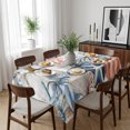 thumbnail image 6 of Pumpkin Coastal Table Cloth Waterproof Tablecloths, Blue Thanksgiving Starfish Shell Fall Tablecloth Dining Table Cover for Kitchen Party Tabletop Outdoor, Rectangle Tablecloth 60x102 Inch, 6 of 9
