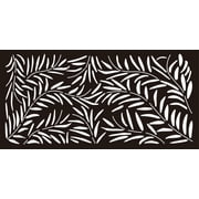 Showroom Decor Laser Cut Decorative Steel Privacy Panel, Metal Fencing Perfect for Indoor/Outdoor (4' x 2' WeepingWillow Black 1 Piece)