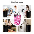 thumbnail image 6 of XMXY Pink Freedom Rectangular Laundry Basket Organizer,Collapsible Tall Clothes Hampers for Laundry with Handles, 6 of 6