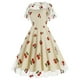 thumbnail image 5 of Vestido de Verano para las Mujeres de Manga Corta Cuello Redondo Polka Dot Impresión, Sexy Slim-Fit Casual Mini Estilo, 5 of 6