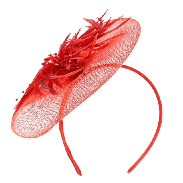 Serre-Tête Plumes en Filet Gros Fleurs pour Fête Filles Femmes