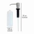 thumbnail image 4 of Monti built-in soap dispenser, dishwashing liquid dispenser, capacity 400ml, stainless steel pump, 5.8x31 cm, matt, 4 of 5