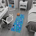 thumbnail image 4 of Ottomanson Jolly Rancher Characters Machine Washable Non-Slip Rubberback 2x5 Runner Rug, 20"x 59", Blue, 4 of 6