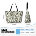 thumbnail image 4 of Xecao Skull with Cash for versatile beach bag for women includes zipper pockets and waterproof material, ideal for vacations and adventures., 4 of 7