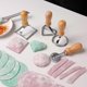 thumbnail image 2 of Ravioli cutters,Ravioli makers with wooden handle,Set of 3 shape cutters and 1 pasta wheel for cutting homemade ravioli,Dough wheel,Dough cutter rolle, 2 of 5