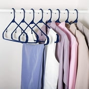 cozymood Clothes Hangers 60 Pack, Heavy Duty Plastic Hangers, Sturdy and Durable Dress Hangers Shirt Hangers, Adult Hangers with Hooks, Plastic Coat Hangers for Closet, Navy Blue Hangers Slim Hanger