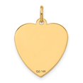thumbnail image 5 of Auriga Fine Jewelry 14K Yellow Gold Happy Birthday Heart Disc Charm (L- 24 mm, W- 18 mm) for Women, 5 of 6