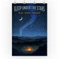 thumbnail image 2 of Blue Ridge Parkway, Sleep Under the Stars, Tent and Night Sky (36x54 Giclee Gallery Art Print, Vivid Textured Wall Decor), 2 of 3