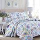 thumbnail image 1 of Juego de cama reversible con diseño floral de lavanda y morado, colcha ligera para todas las estaciones, tamaño Queen, 3 piezas, 1 of 5