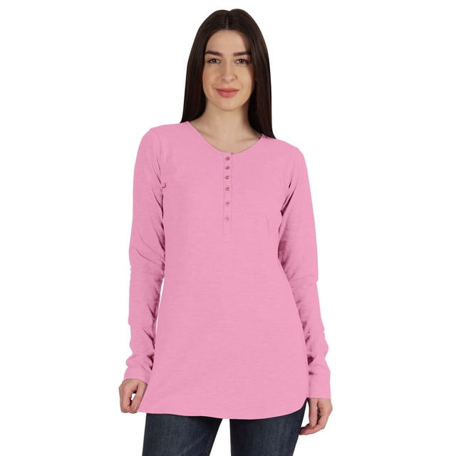 Inkmeso T-Shirt à Boutons, Chandail Jersey, Haut à Manches Longues pour Femmes