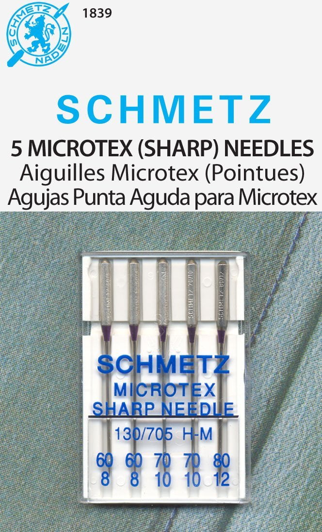 25 Schmetz Microtex Sharp Sewing Machine Needles 130/705 H-M Size 80/12 