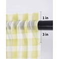thumbnail image 6 of Yellow Plaid Tulip Tier Curtains 36 Inch Length,Sheer Curtains for Bedroom Living Room Window Spring Floral Watercolor Botanical Small Half Window Kitchen Curtains & Drapes 27.5"x36" 2 Panels, 6 of 6