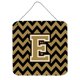 thumbnail image 1 of "Treasures Chevron Black and Gold Letter E Wall or Door Hanging Prints CJ1050-EDS66, 6"" H x 6"" W" Caroline's Treasures CJ1050-EDS66, 1 of 1