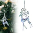 thumbnail image 2 of Acrylic Reindeer Ornaments for Christmas Tree Crystal Nutcracker Dancing Hanging Figurine Ornament Decorative Deer Ornaments for Home Xmas Tree Party Supplies (Reindeer), 2 of 9
