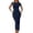 Navy, variant on Wdgfv Women's Basic Summer Casual Lounge Long Dress Elegant Short Sleeve Crew Neck Bodycon Maxi Dresses
