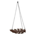 thumbnail image 6 of Monstera Leaf Wine Glass Rack Brown Wood Home Use Space Saving Under Cabinet Storage Hanger, 6 of 8