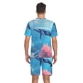 thumbnail image 6 of joogoo Men's Pajama Set A Whale under Sea V-Neck Pj Shorts Set 2 Piece Loungewear Sleepwear M, 6 of 7