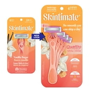 Skintimate Vanilla Sugar Disposable Razors, 4 Ct