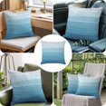 thumbnail image 4 of Throw Pillow Covers, Blue Grey Summer 24x24 Pillow Covers for Couch/Sofa/Bed, Farmhouse Beach Blue Wooden Decorative Square Linen Cushion Pillowcase for Home Decor, 4 of 9