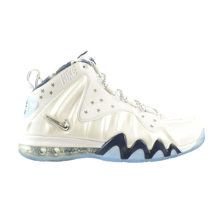 Nike Barkley Posite Max PRM QS Men's Shoes White/Metallic Silver-Mid Navy  588527-100 (9 D(M) US)