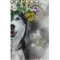thumbnail image 2 of Coolnut Husky Watercolor Thermal Insulated Blackout Grommet Printed Window Curtain - 84x55 in - 100% Polyester 2 Panels, Stitchingstyles, 2 of 6