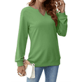 thumbnail image 3 of Fantaslook V Neck Sweatshirts for Women Pullover Long Sleeve Shirts Tunic Fall Tops Casual Lightweight Sweatshirts, 3 of 8
