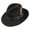 Black, variant on Pinch Crown Crushable Wool Felt Fedora Hat - L - Black