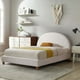 thumbnail image 4 of Ilios Innova | Base de Cama King Size con Cabecera Arco Tapizada en Lino. Diseño Moderno Minimalista en Color Blanco., 4 of 9