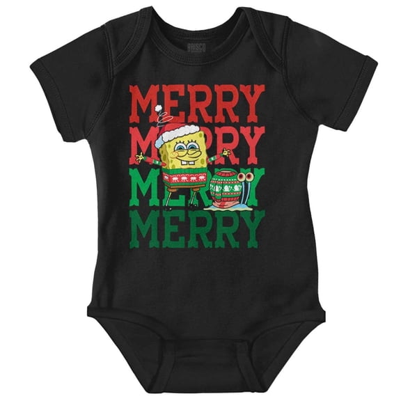 SpongeBob Gary Merry Christmas Baby Romper Boys or Girls