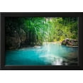 thumbnail image 2 of Jungle Landscape with Flowing Turquoise Water of Erawan Cascade Waterfall at Deep Tropical Rain For, Scenic Framed Art Print Wall Art by Perfect Lazybones Sold by Art.Com, 2 of 5