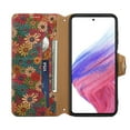 thumbnail image 4 of Case for Samsung Galaxy A13 5G, Premium PU Leather Wallet Case with Card Slots Lanyard Shoulder Strap Kickstand Retro Rustic Style Flower Pattern Purse Shockproof Cover for Galaxy A13 5G, Green, 4 of 9