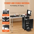 thumbnail image 3 of VEVOR PROFESSIONAL MAKEUP TRAIN CASE Aluminum Makeup Case with Supporting Feet Table, Rolling Makeup Case, Oversized Trolley Makeup Travel Case with 360° Swivel Wheels, 3 of 9