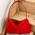 thumbnail image 4 of JUYGO Women Faux Suede Shoulder Bag Small Tote Bag Large Capacity Elegant Shoulder Purse Zip Closure Vintage Commuting Bag, 4 of 9