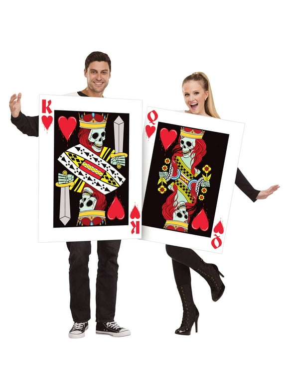 King And Queen Of Hearts Unisex Adult Halloween Costume